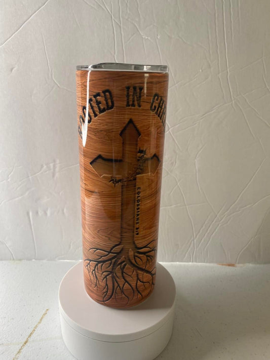 20 oz. Rooted in Christ drink Tumbler