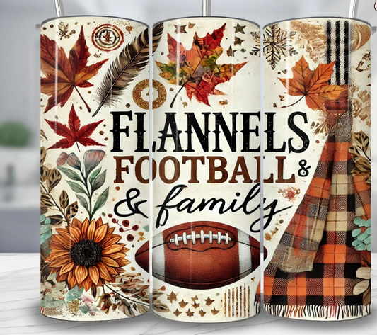 20 0z. Flannels Football & Family Tumbler